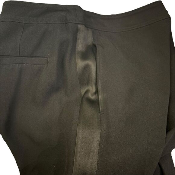 Tory Burch Women’s Black Trousers Slack with Satin Side Stripes Side Zipper 2 - Picture 4 of 8